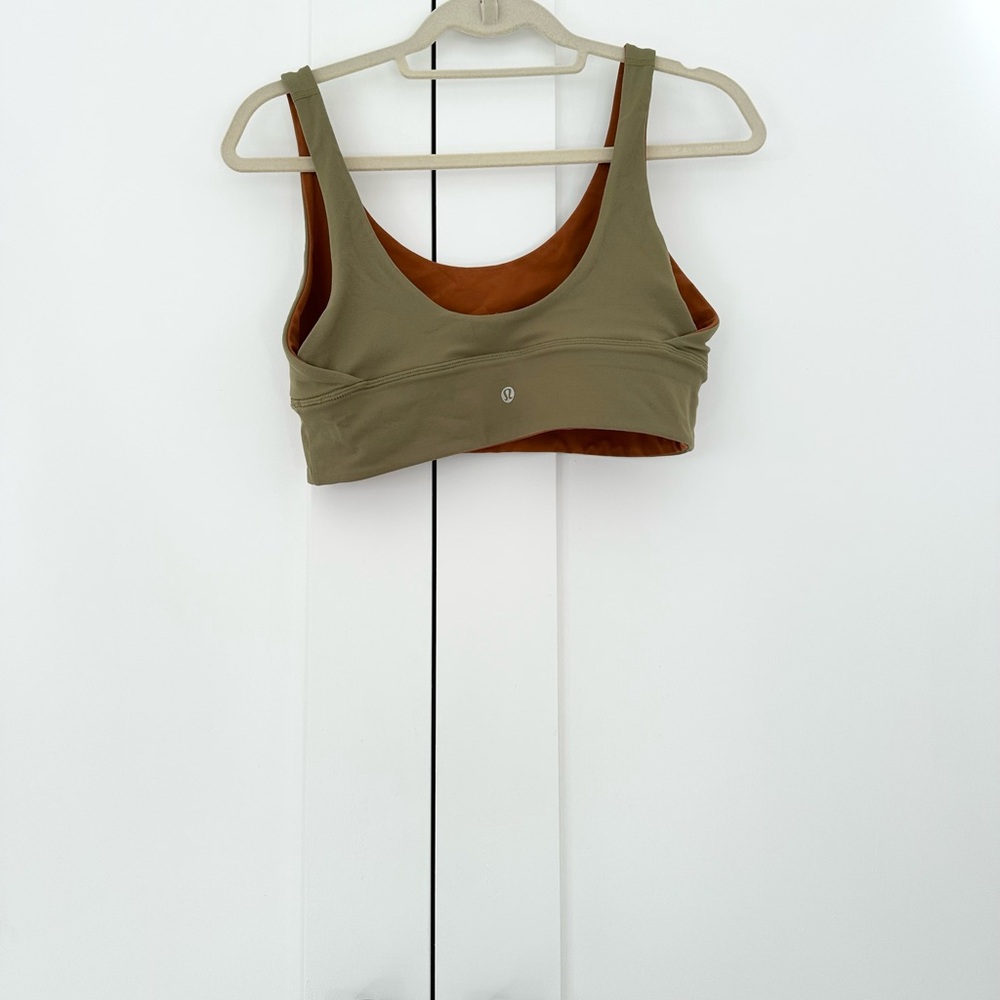 Lululemon Align Reversible Olive Green & Bronze Sports Bra - Picture 3 of 7